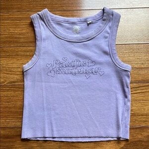 Pacific Sunwear Purple Ribbed Tank Top
